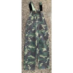 Vintage 1980's Liberty 38/30 Woodland Camo Double Knee Overalls P138